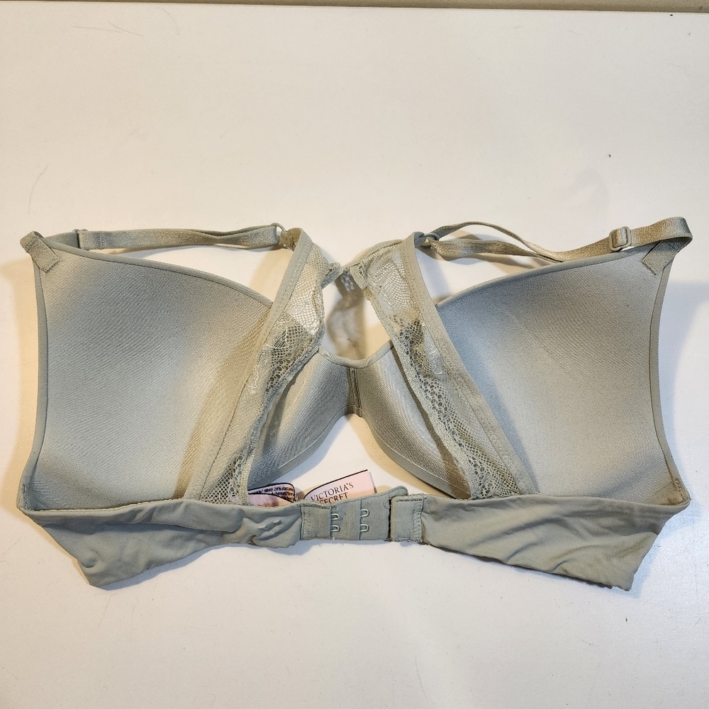 Victoria's Secret Sage Green Seamless Racerback T-Shirt Bra 32C - Picture 4 of 9